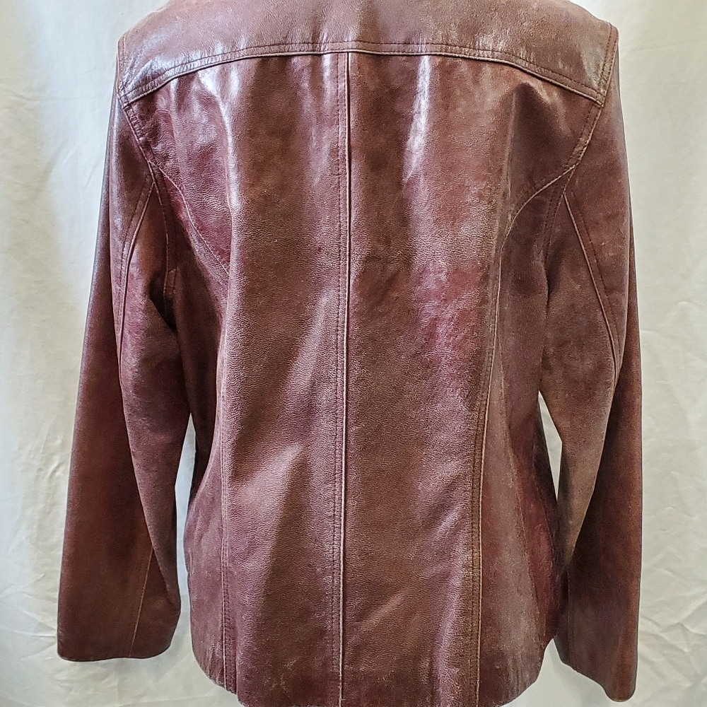 Vintage Emme leather breast pocket coat jacket 12 - Picture 6 of 6